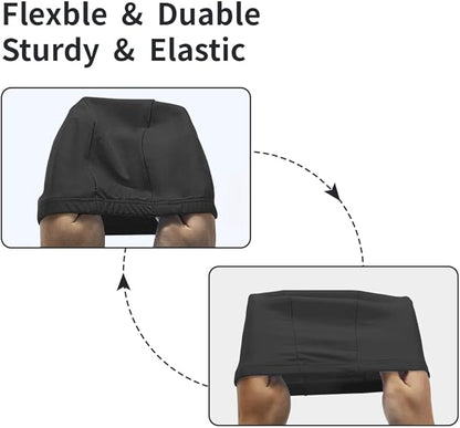 2pcs Cloth Swim Caps for Both Women & Men & Kids Fabric Durable Non-Waterproof Elastic Swimming Pool Cap Bathing Cap for Long and Short Hair