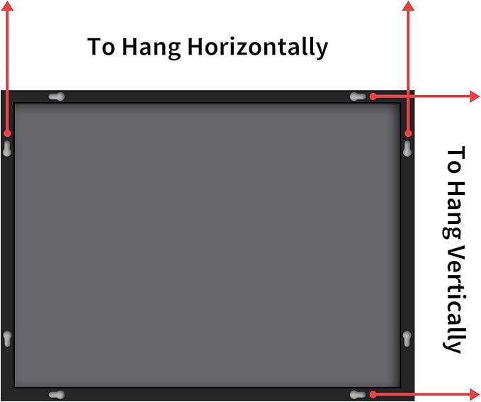 Black Bathroom Mirror for Wall, 36x48 Inch Rectangle Mirrors with Metal Frame, Modern Vanity Wall Mirror Decor for Entryway Hangs, Bathroom Living Room Horizontal or Vertical