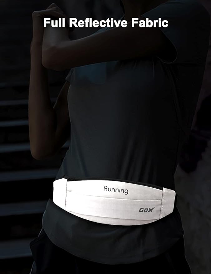 Gox Fanny Pack For Men Running Pouch Belt,Phone Holder Waist Pack Sport Hiking Walking Traveling (silver)