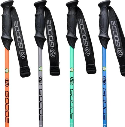 GOODE Carbon Neutral Ski Poles – Ultra-Lightweight & Durable Eco-Friendly Composite – High-Performance Shock Absorbing Downhill Ski Poles for Men & Women - Pair