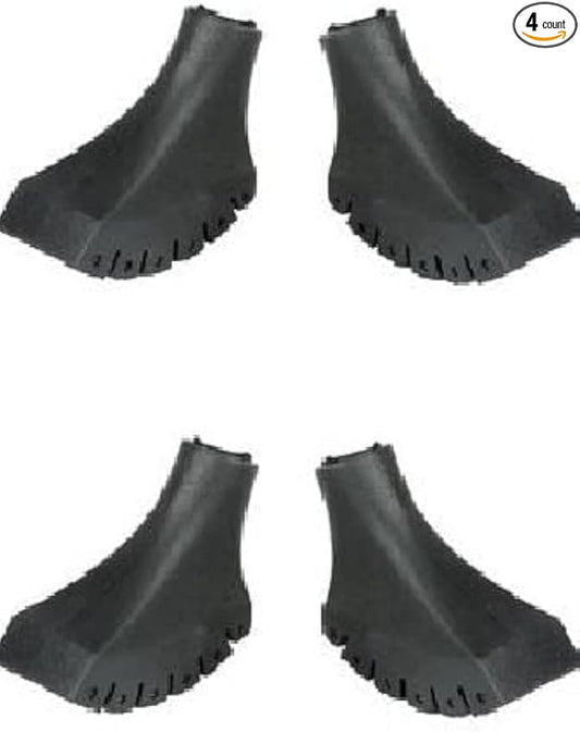 4 Pack of Extra Durable Rubber Replacement Tips (Replacement Feet/Paws/Ferrules/Caps) for Trekking Poles - Fits All Standard Hiking and Nordic Walking Poles