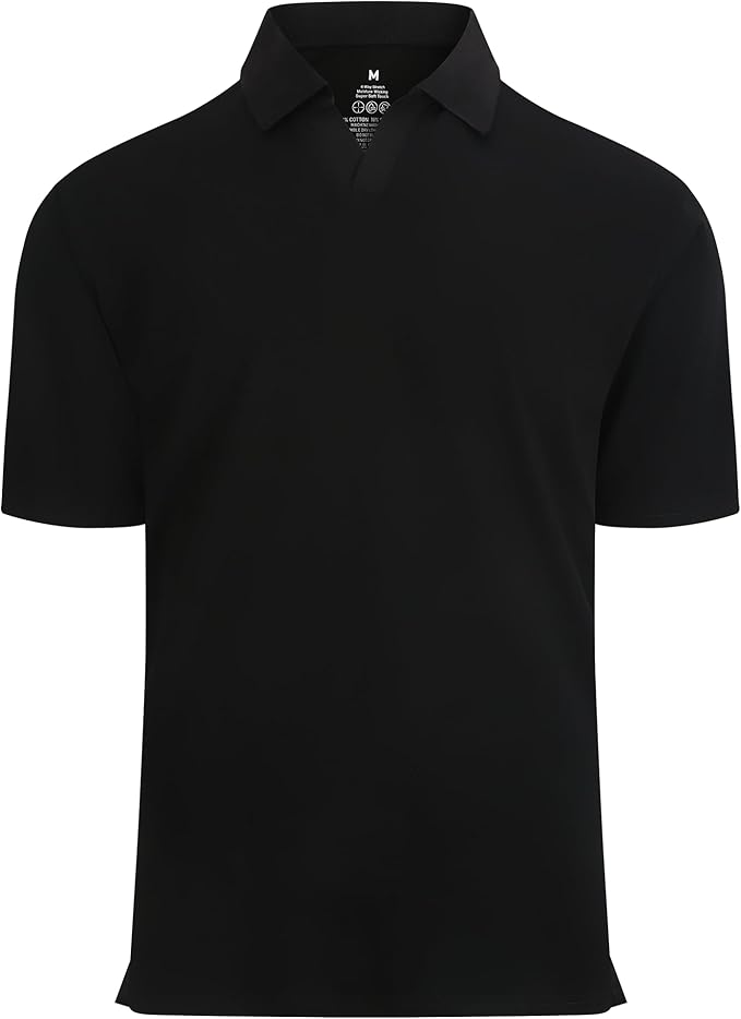 Esabel.C Jacquard Golf Shirts for Men Moisture Wicking Short Sleeve Performance Dry Fit Active Mens Polo Shirts