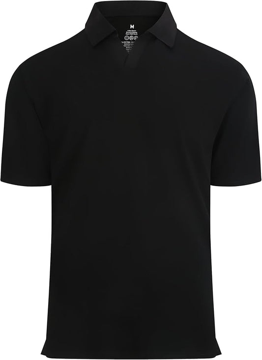 Esabel.C Jacquard Golf Shirts for Men Moisture Wicking Short Sleeve Performance Dry Fit Active Mens Polo Shirts