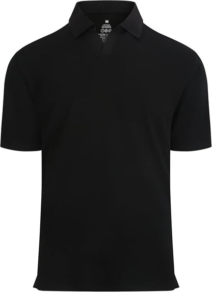 Esabel.C Jacquard Golf Shirts for Men Moisture Wicking Short Sleeve Performance Dry Fit Active Mens Polo Shirts