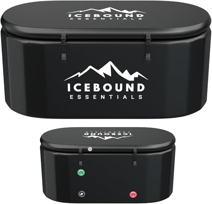 Inflatable Cold Plunge Tub - XL, Black - 150 Gallon Ice Bath - Chiller Compatible – Inflatable