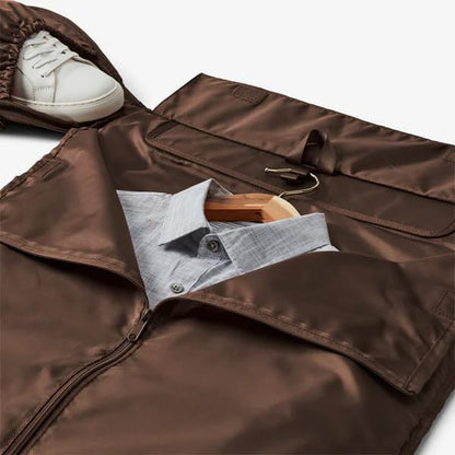 Halfday Convertible 2-in-1 Garment Duffel Weekender Bag 45L | Wrinkle-Free Travel, Hanging Suit Compartment, Shoe Pockets, Trolley Sleeve. Durable & Water-Resistant Carry-On, Terracotta