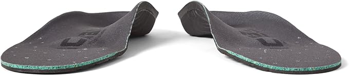 Icebug Comfort Insoles with Dynamic Arch Support, Charcoal High Arch, M 9/W 10.5-11