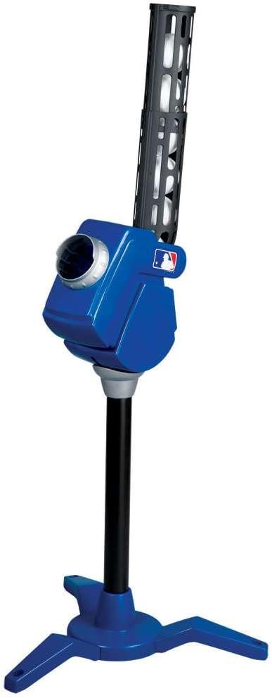 Franklin Sports Baseball Pitching Machine - Adjustable Baseball Hitting & Fielding Practice Machine For Kids - with 6 Baseballs - Great For Practice,Blue, Small