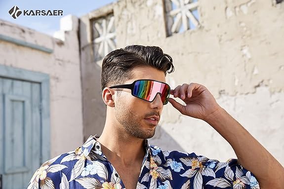 Karsaer Vision Sports Sunglasses Cycling Glasses Baseball Softball Sunglasses Unisex for Adult Youth Kids Boys Girls 8-16