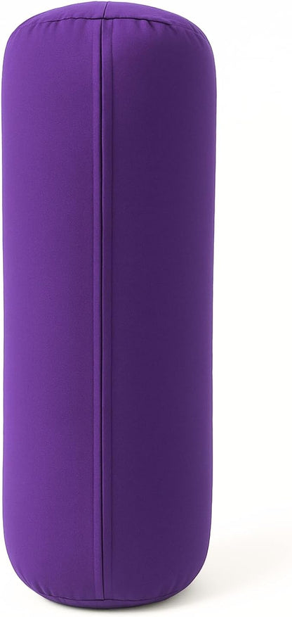 Yogikuti Iyengar Yoga Bolster for Restorative Yoga and Meditation – Lightweight Cotton Support Pillow with Handle for Easy Carry, Versatile for Pose Modification, Balance, Back Relief, and Relaxation
