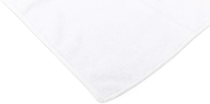 The Rag Company Microfiber Spa and Yoga Towel - Soft and Absorbent Towel for Gym, Spa, Exercise, Hotel, and Resort Use - Dries Fast - 16x27 inches, White, 6-Pack