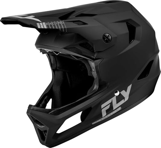 Fly Racing Rayce Full-Face Mountain Bike/BMX Helmet – ASTM F1952 DH Certified, CPSC 1203, CE EN1078, Poly-Alloy Shell, TFV Ventilation, Removable Liner