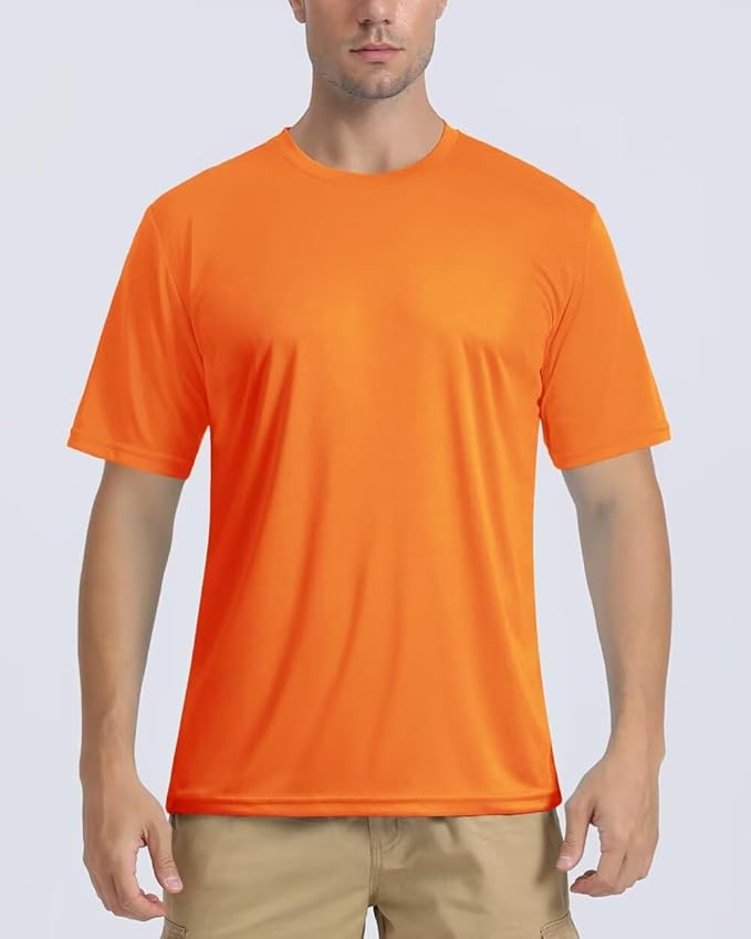 Boladeci Men's Swim Shirt Short Sleeve UPF 50+ Sun Protection SPF UV Moisture Wicking Lightweight Quick Dry Rash Guard