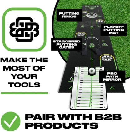 3-Piece Putting Ring Set, Putting Green Indoor Ramp Ring & Hole Reducers for Ultimate Precision Golf Practice, Usabe for Indoor Golf Hitting Mat & Putting Green Outdoor, Golfing Gifts for Men & Women