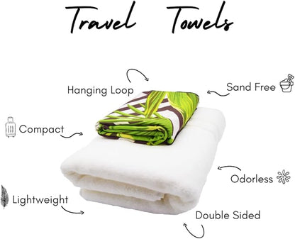 ECCOSOPHY Microfiber Beach Towel - Sand Free Towels are Quick Dry, Light Weight, Super Absorbent - Perfect Pool, Travel, Cruise, Camping Essentials - Oversized Extra Large for Adults 71x35 in