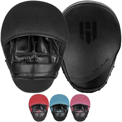Hawk Sports Punching Mitts for Men, Women, & Kids, Leather Focus Mitts for Martial Arts & Boxing Training, Curved Punch Mitts for Karate, Kickboxing, Krav MAGA, Muay Thai & Taekwondo