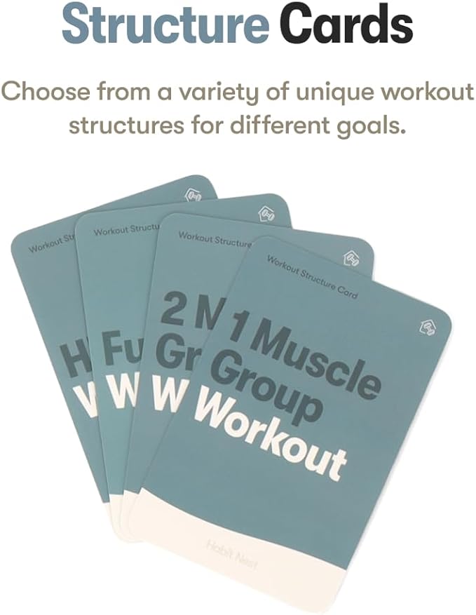 Dumbbell Elevate Exercise Cards: Home Workout Series Card Deck - Comprehensive At-Home Fitness System with 65 Exercises, 8 Bonus Challenges, and 4 Unique Workout Formats.