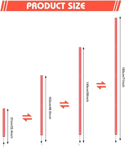 HOTOOLME Agility Training Poles Equipment Soccer Training Equipment includes 6 Agility Poles,Agility Ladder, 10 Soccer Cones,Jump Rope for Speed Training, Soccer Training, Basketball Athletes & Kids