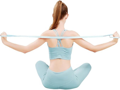 Figure 8 Resistance Band, Arm Back Shoulder Exercise Elastic Rope Stretch Fitness Band, Foot, Leg, Hand Stretcher, Arm Exerciser for Yoga Pilates Stretching Physical Therapy, Home Gym Workout