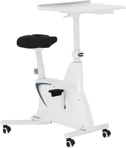 FLEXISPOT Exercise Bike with 2D Desktop, Space Saving Under Desk Bike with Removable Desk, Stationary Bikes Indoor Bikes with 300LBS Heavy Duty 8-Level Resistance Flywheel Optional LCD, V9PRO/V9MAX