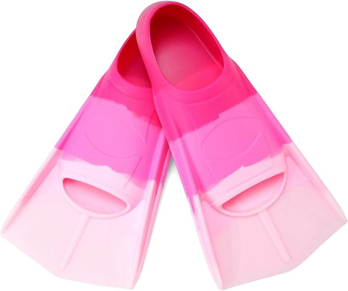 Kids Swim Fins,Short Kids Fins Youth Swimming Flippers for Lap Swimming Training for Children Girls Boys Beginners