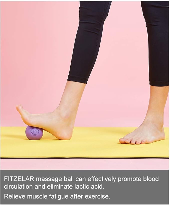 2PCS Massage Lacrosse Balls for Myofascial Release, SGS Certification, Massage Deep Tissue for Foot Back Shoulder Feet, Trigger Point Therapy, Relieving Muscle Pain (2 Pieces)