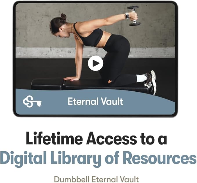 Dumbbell Elevate Exercise Cards: Home Workout Series Card Deck - Comprehensive At-Home Fitness System with 65 Exercises, 8 Bonus Challenges, and 4 Unique Workout Formats.