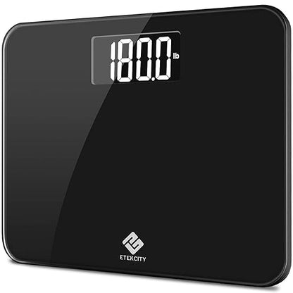 Etekcity Scale for Body Weight, Bathroom Digital Weighing Machine for People, Extra Wide Platform and High Capacity, Accurate and Safe, Large Number and Easy-to-Read on Backlit LCD Display, 440 lb