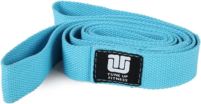 Tune Up Fitness – Double Loop Yoga Stretching Strap for Physical Therapy, Yoga, Working Out | Excellent Leg, Shoulder & Hamstring Stretcher & Yoga Strap | Enhances Flexibility, Mobility, Muscle Strength & Posture