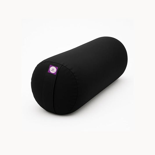 Yogikuti Iyengar Yoga Bolster for Restorative Yoga and Meditation – Lightweight Cotton Support Pillow with Handle for Easy Carry, Versatile for Pose Modification, Balance, Back Relief, and Relaxation