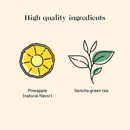 Kusmi Tea - Blue Detox - Blend of Green Tea, Mate & Pineapple - Rosehip, Rooibos, Mint, Guarana Flavours - Enjoy Hot or Iced - Exotic Infusion Perfect for Tea Lovers - 20 Tea Bags