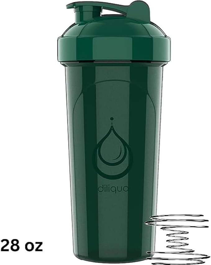 4 PACK, 28 oz & 20 oz Shaker Bottles for Protein Mixes | BPA-Free & Dishwasher Safe | Protein Shaker Bottle | Shaker Cups | Leakproof Blender Shaker Bottle Pack (28 & 20 oz Green)