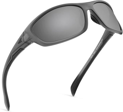 KastKing Hiwassee Polarized Sport Sunglasses for Men and Women, Wrap Sunglasses for Fishing Cycling and Running,UV Protection