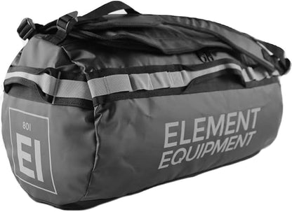 Element Equipment Trailhead Duffel Bag Shoulder Straps Waterproof Black/Grey Medium