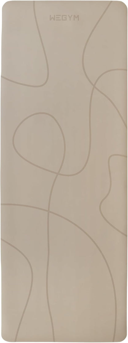 4mm Cushioned Exercise Mat for Yoga & Pilates - Anti Slip, Polyurethane with Suede Top & Carrying Strap