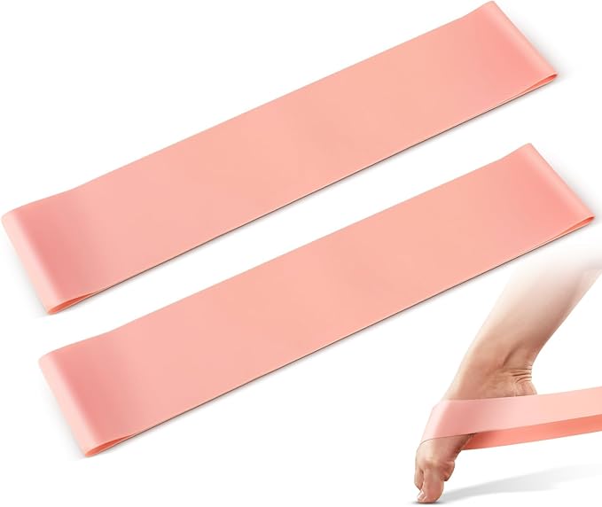 2 Pcs Toe and Foot Stretcher for Ballet, Feet Arch Stretching Band Pink Foot Resistance Band for Gymnastics, Ballet, Dancers, Artistic Swimmers, Improved Flexibility and Technique