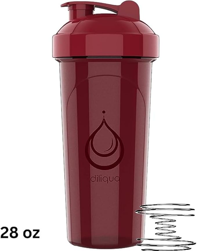 4 PACK, 28 oz & 20 oz Shaker Bottles for Protein Mixes | BPA-Free & Dishwasher Safe | Protein Shaker Bottle | Shaker Cups | Leakproof Blender Shaker Bottle Pack (28 & 24 oz Red)