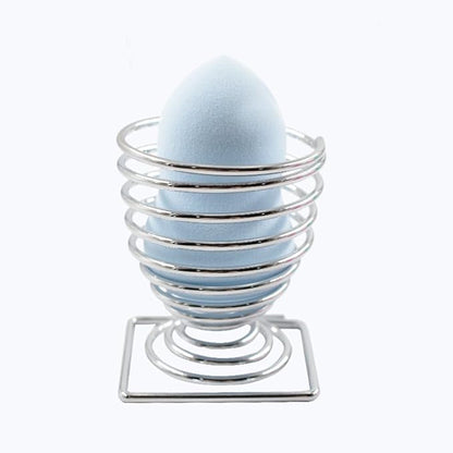 LanMa Beauty Sponge Blender Holder,(2 Pack Silver) Makeup Sponge Drying Stand Storage Egg Powder Puff Display Stand