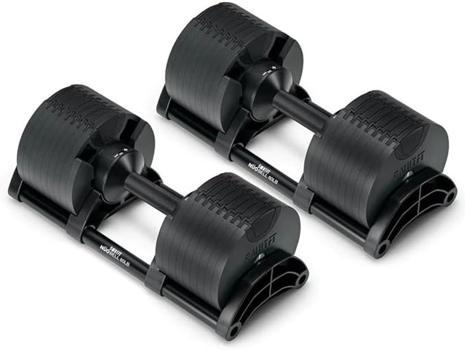 SMRTFT NUOBELL Adjustable Dumbbells | The Original All-in-One NUOBELL Adjustable Dumbbell Set | Feel Real Like Traditional Dumbbells | Highly Durable | Best 2 Year Warranty