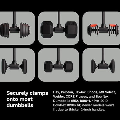 Jayflex Hyperbell Dumbbell Converter - Convert Dumbbells to Barbell Set and Kettlebell for Home Fitness - Adjustable & Up to 200 lb Capacity Weight Barbell for Weight Lifting
