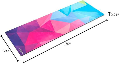 YOGA DESIGN LAB | The Combo Yoga Mat | 2-in-1 Mat+Towel | Eco Luxury | Ideal for Hot Yoga, Power, Bikram, Ashtanga, Sweat | Studio Quality | Includes Carrying Strap!