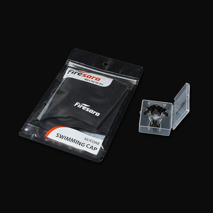 Firesara Swim Cap, Original Updated Swimming Cap 3D Ergonomic Design Comfortable Durable Ear Protection for Women Kids Men Adults Boys Girls for Long or Short Hair with Nose Clip and Ear Plugs