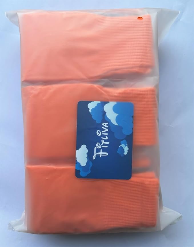 Fitliva Knee High Long Sports Socks Unisex Multicolor 3/6/12 Pairs