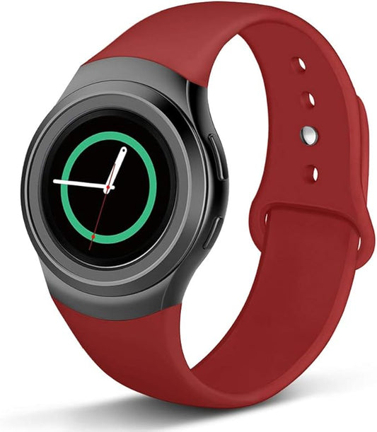 Compatible with Gear S2 Band, Soft Silicone Straps Sport Bands Adjustable Replacement Wristband Watch Bracelet for Samsung Gear S2 Smartwatch, Large Small