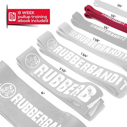Rubberbanditz Pull Up Assist Resistance Bands Heavy Duty Loop Exercise Workout Bands for Powerlifting, Mobility, and Stretching