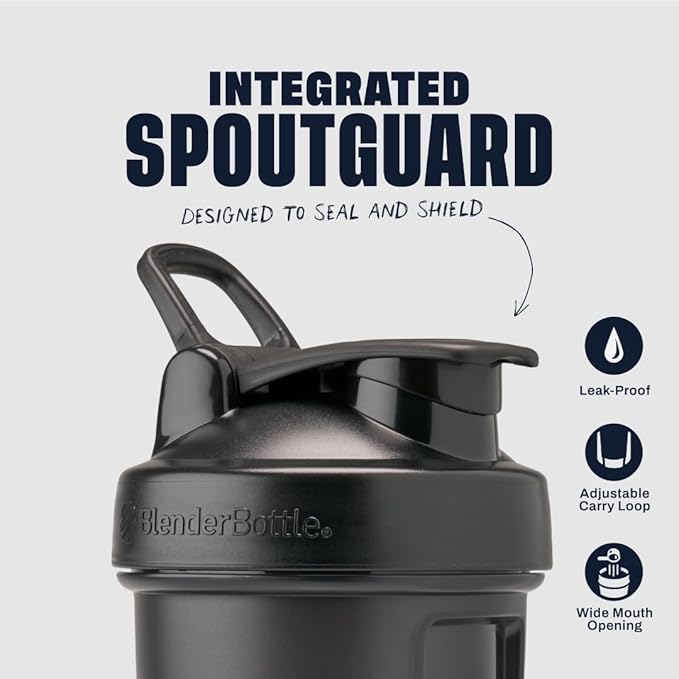 BlenderBottle Classic V2 Shaker Bottle Perfect for Protein Shakes and Pre Workout, 20-Ounce (3 Pack), Black, Navy, Pink