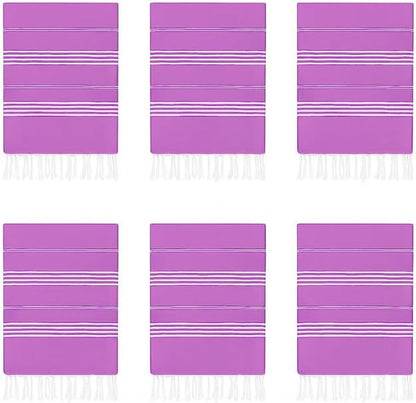 HAVLULAND Turkish Beach Towels Oversized -100% Turkish Cotton Super Soft Lightweight - Absorbent and Quick Drying Bath Towel - Sand Free Beach Towel - Turkish Towels for Adults (Lilac, 12 Pack)