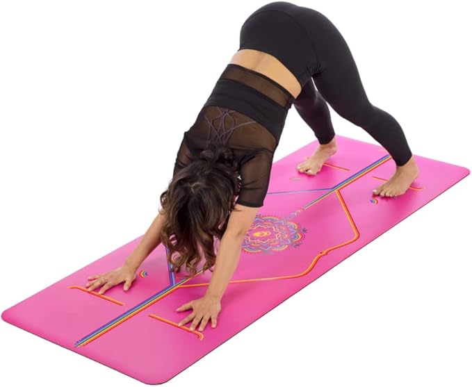 Liforme Printed Yoga Mat Collection - Free Yoga Bag Included - Patented Alignment System, Warrior-like Grip, Non-Slip, Eco-friendly, Sweat-resistant, Long, Wide and Thick for Comfort