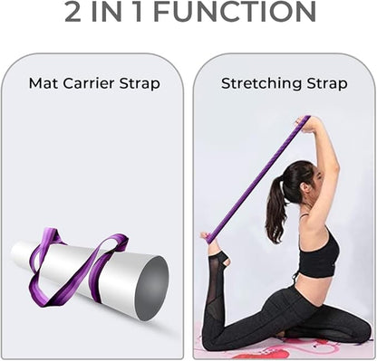 Yoga Mat Carrier Strap | Adjustable Mat Holder Sling for Carrying Mats | Thick & Comfy Texture | Yoga Mat Strap