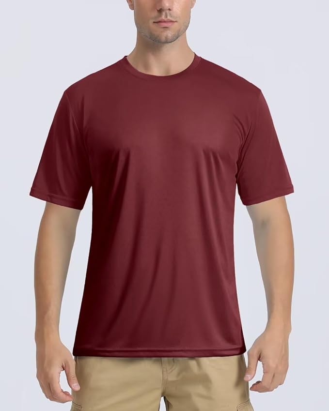 Boladeci Men's Swim Shirt Short Sleeve UPF 50+ Sun Protection SPF UV Moisture Wicking Lightweight Quick Dry Rash Guard